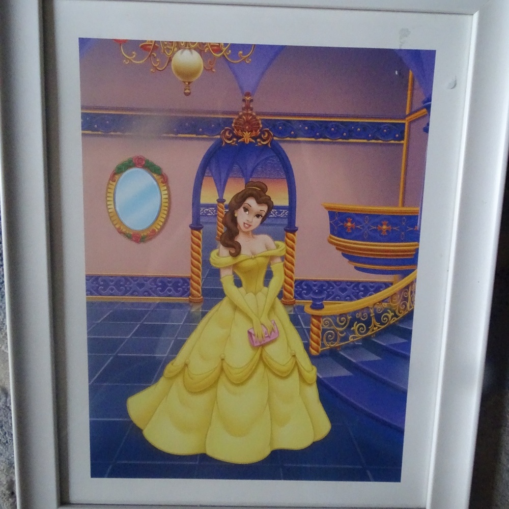 FRAMED BELLE (BEAUTY AND THE BEAST PICTURE) 16X13